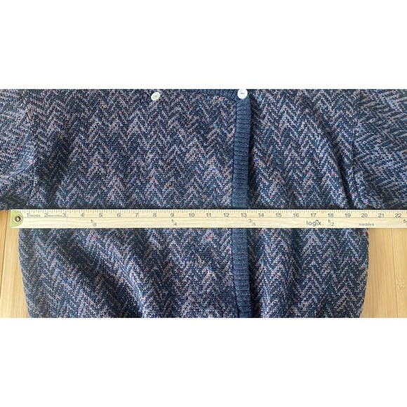 Tricots St Raphael 100% Virgin‎ Wool  Cardigan Sweater SM Herringbone Pearl VTG - Picture 6 of 11